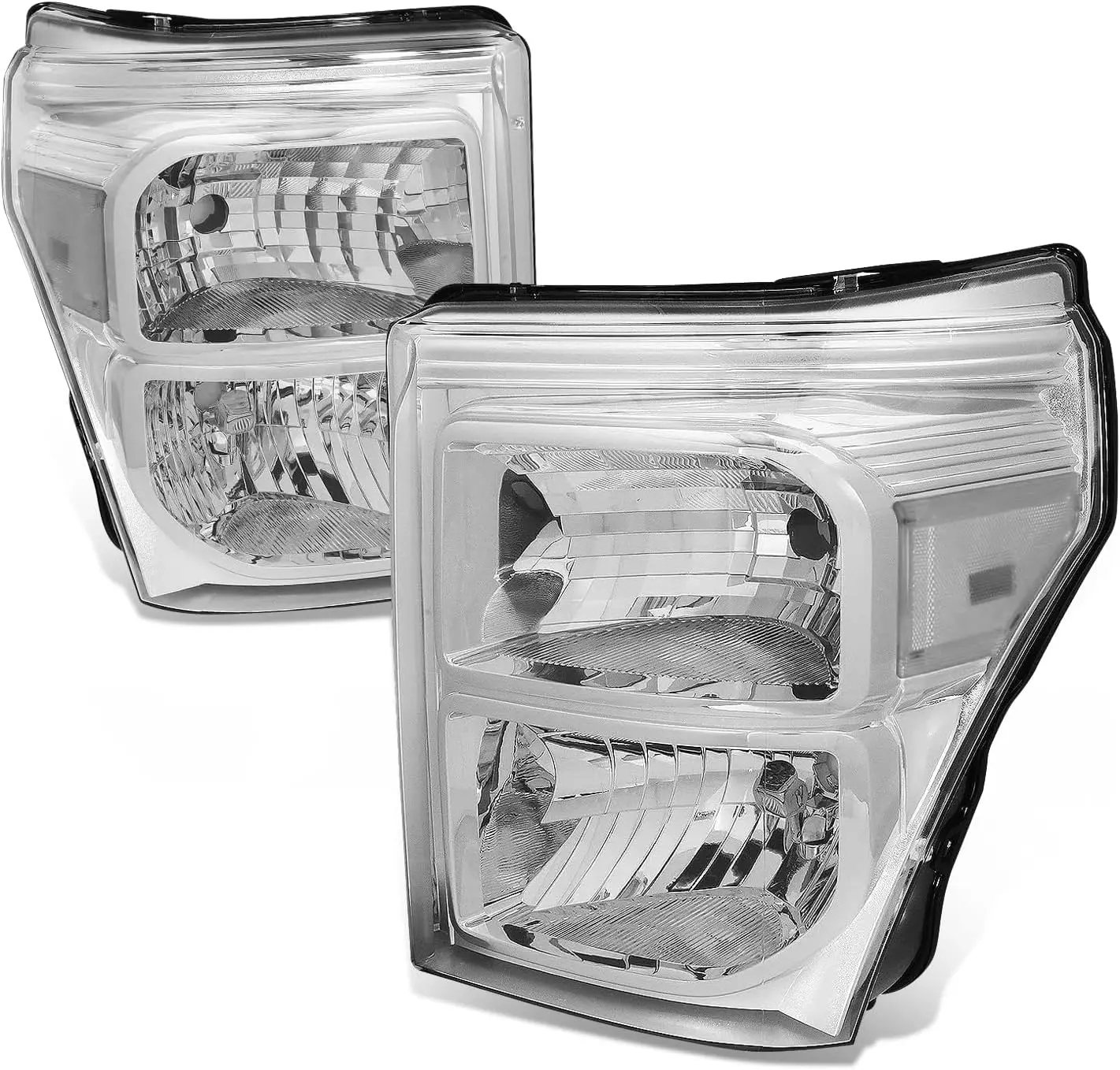 Галогенная модель фар в сборе, совместимая с Ford F-250 F-350 F-450 F-550 Super Duty 11-16, хромированный корпус с прозрачным углом
Галогенная модель фар в сборе, совместимая с Ford F-250 F-350 F-450 F-550 Super Duty 11-16, хромированный корпус с прозрачным углом