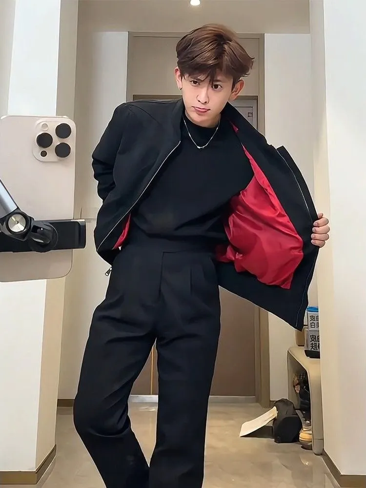 Cleanfit Deconstructed Heavyweight oulder Jaet Men's Autumn New Vintage Cool Hard Guy Coat Stand Collar Baseball Jaet
Cleanfit Deconstructed Heavyweight oulder Jaet Men's Autumn New Vintage Cool Hard Guy Coat Stand Collar Baseball Jaet