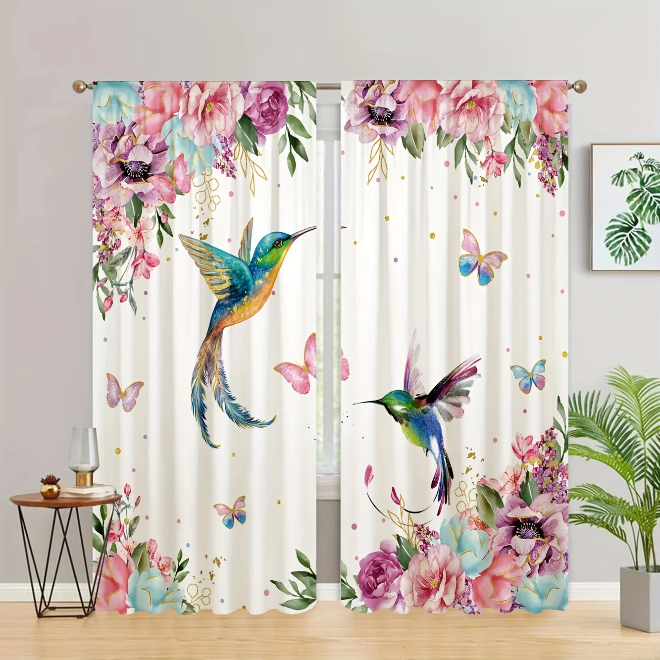 2pcs Flower Lily Birds Printed Curtains Rod Pocket Curtain Suitable For Kitchen Bedroom Study Cafe Living Room Home Decor
2pcs Flower Lily Birds Printed Curtains Rod Pocket Curtain Suitable For Kitchen Bedroom Study Cafe Living Room Home Decor