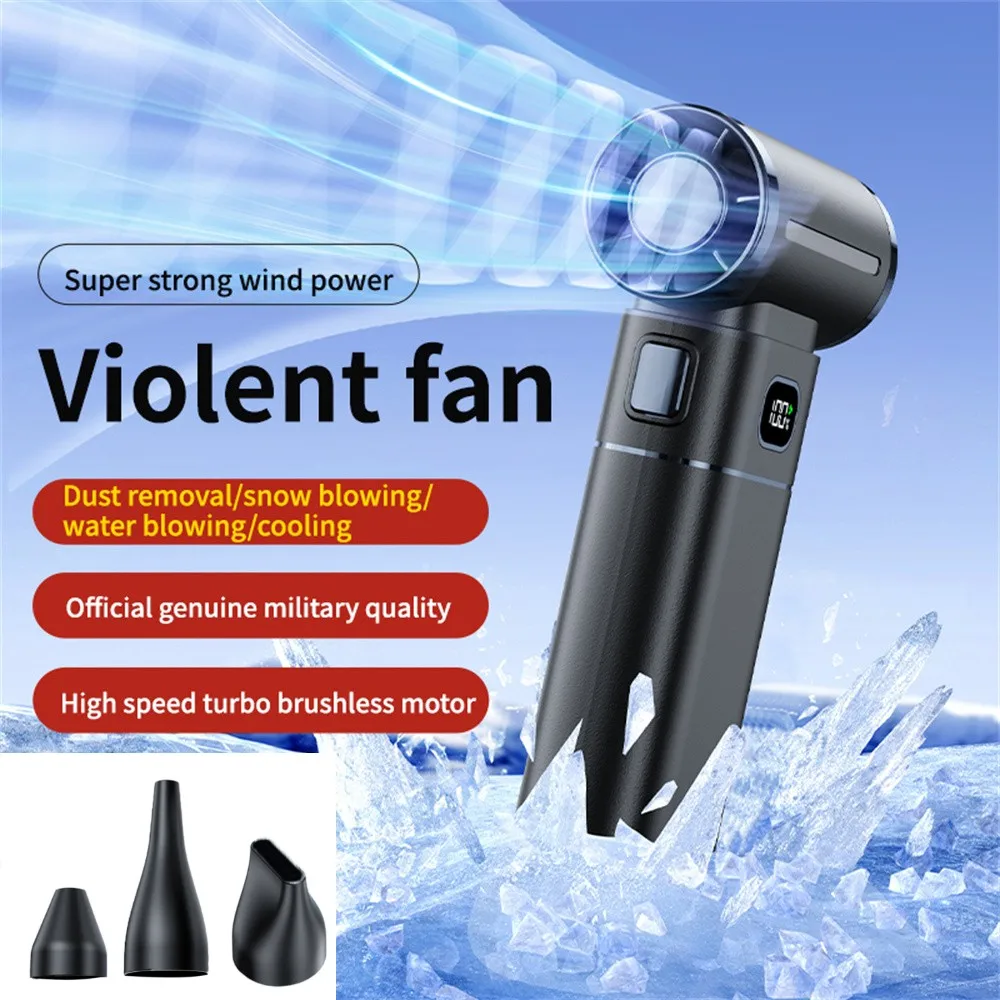 130000 RPM Air Blower Mini Turbo Jet Fan Electric Air Duster With 3 Nozzles Handheld Duct Fan Car Computer Cleaning Blower Tool
130000 RPM Air Blower Mini Turbo Jet Fan Electric Air Duster With 3 Nozzles Handheld Duct Fan Car Computer Cleaning Blower Tool