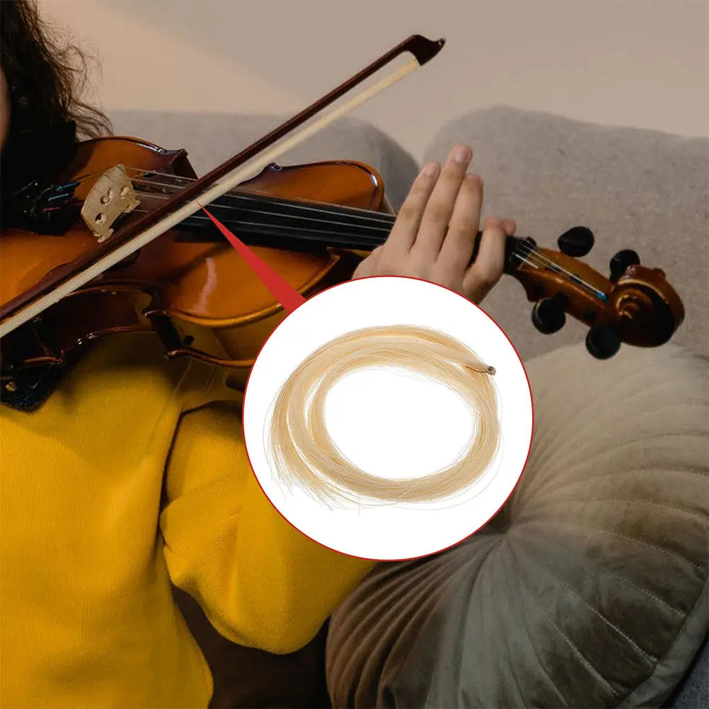 Набор из 4 штук: 74-сантиметровые натуральные конские волосы для смычков скрипки, альта, виолончели. Сменные аксессуары для струнных инструментов.
Набор из 4 штук: 74-сантиметровые натуральные конские волосы для смычков скрипки, альта, виолончели. Сменные аксессуары для струнных инструментов.