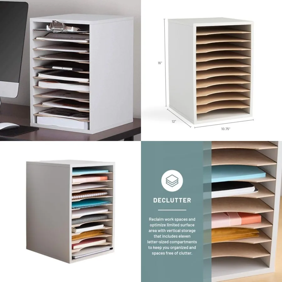Vertical Literature Organizer, 11 Compartments, Office and Classroom Mailbox with Adjustable Shelves, Wood Paper and Mail Sorte
Vertical Literature Organizer, 11 Compartments, Office and Classroom Mailbox with Adjustable Shelves, Wood Paper and Mail Sorte