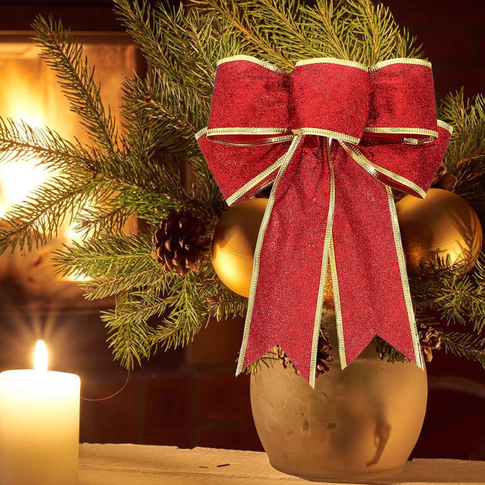 6pcs Bow 23cm Lightweight Christmas Tree Ornaments Decorative Bows for Christmas Tree Wreaths Party Ornaments
6pcs Bow 23cm Lightweight Christmas Tree Ornaments Decorative Bows for Christmas Tree Wreaths Party Ornaments