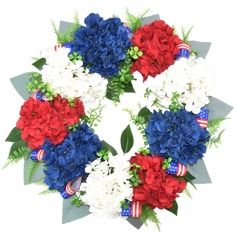 Artificial Hydrangea Wreath American Patriotic Independence Day Usa July 4Th Decoration For Front Door Wall Window Decor Promoti
Artificial Hydrangea Wreath American Patriotic Independence Day Usa July 4Th Decoration For Front Door Wall Window Decor Promoti