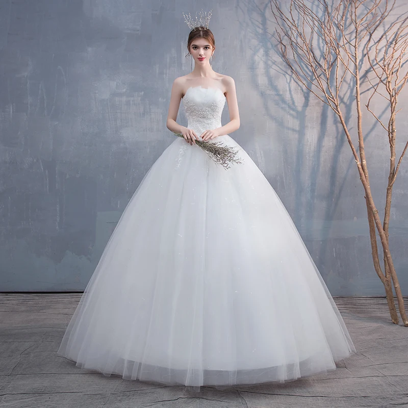 Robe De Mariee Niche Wedding Dresses Strapless Appliques Pearls Lace Fashion Wholesale Ball Gown Bride Dress Vestidos De Novia
Robe De Mariee Niche Wedding Dresses Strapless Appliques Pearls Lace Fashion Wholesale Ball Gown Bride Dress Vestidos De Novia