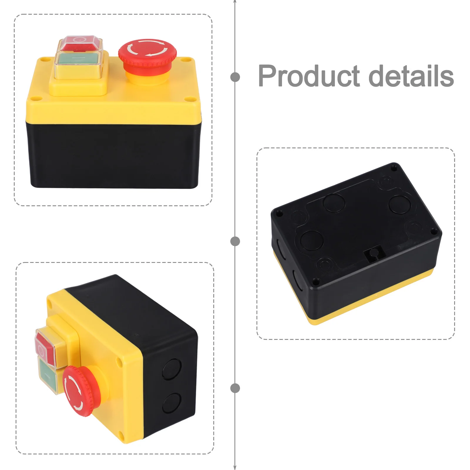 16A 250V Switch Motor Stop Start Switch Yellow, Black Lock-On Stop Button No-Volt-Release Feature Replacement Switch
16A 250V Switch Motor Stop Start Switch Yellow, Black Lock-On Stop Button No-Volt-Release Feature Replacement Switch