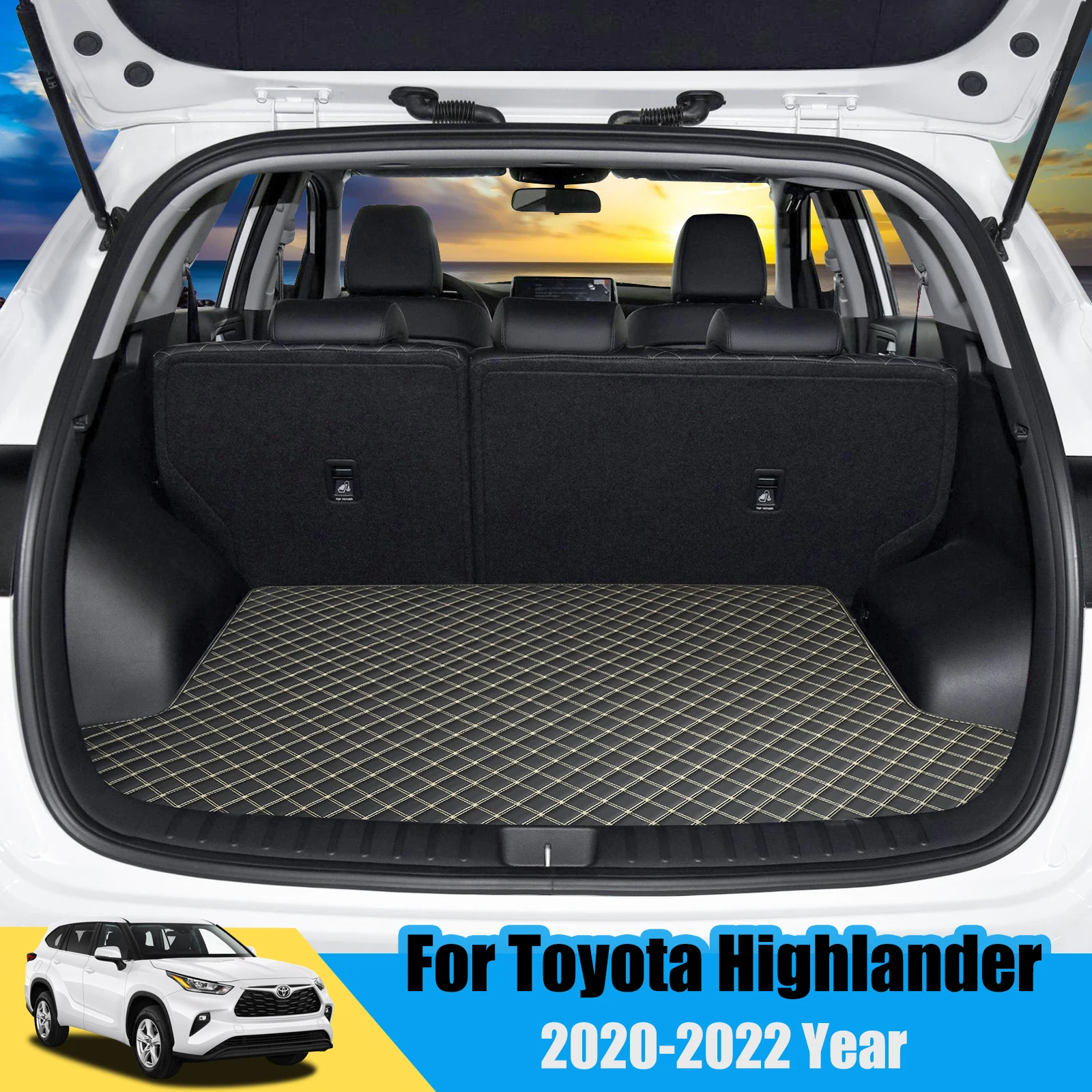 Kcimo Custom Leather Trunk Mats Waterproof Cargo Liner for Toyota Highlander XU70 2020-2023 Boot Carpets Car Interior Accessorie
Kcimo Custom Leather Trunk Mats Waterproof Cargo Liner for Toyota Highlander XU70 2020-2023 Boot Carpets Car Interior Accessorie