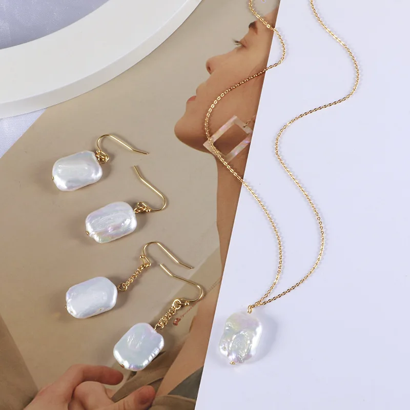2025 Autumn Winter Classic Irregular Rectangle Freshwater Pearl Simple Gold-plated Fishhook Earrings Necklace Jewelry Sets
2025 Autumn Winter Classic Irregular Rectangle Freshwater Pearl Simple Gold-plated Fishhook Earrings Necklace Jewelry Sets