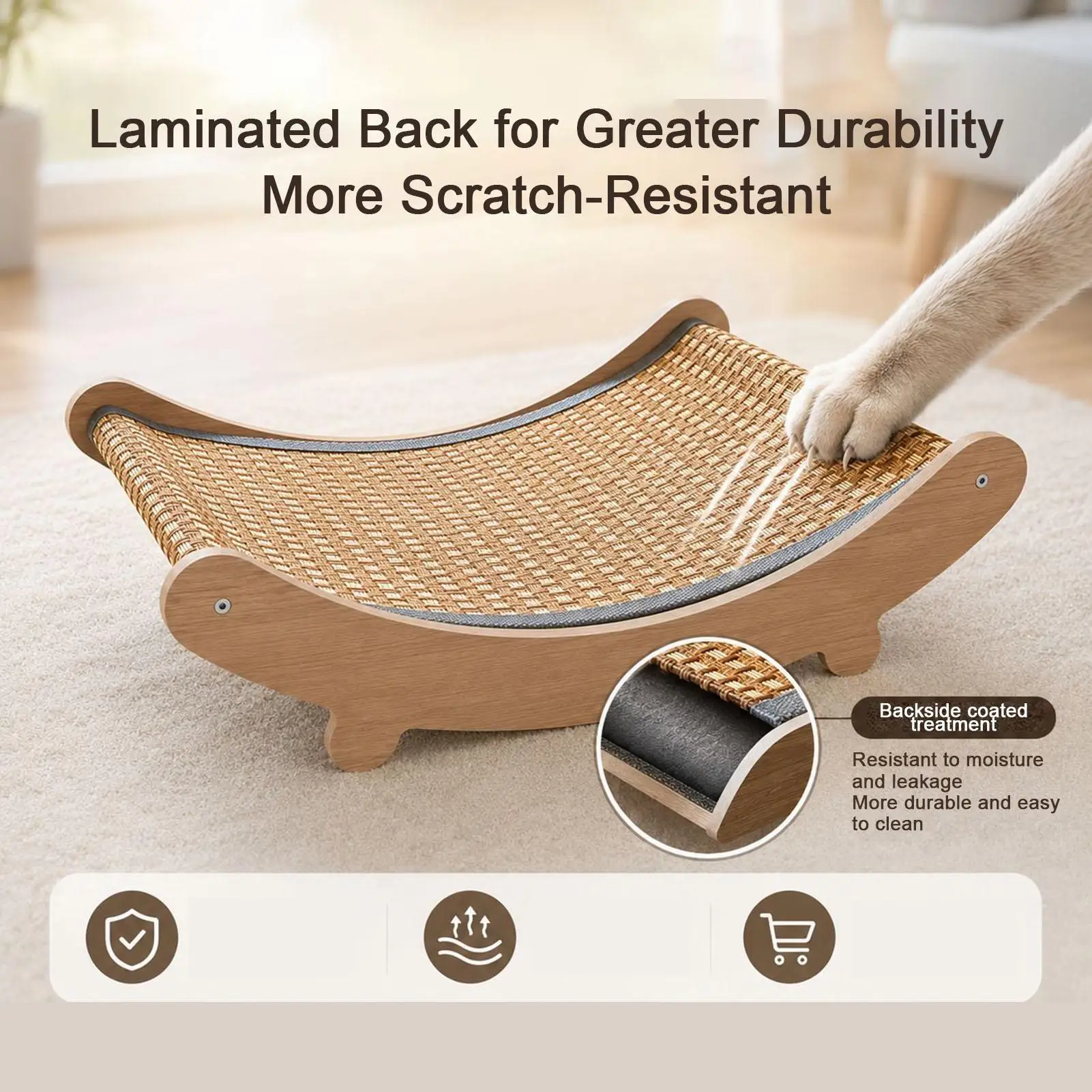 Cat Scratcher Lounge Chair Curved Pet Scratching Nest Cat Scratch Board Chair for Indoor Home Apartment Living Room Bedroom
Cat Scratcher Lounge Chair Curved Pet Scratching Nest Cat Scratch Board Chair for Indoor Home Apartment Living Room Bedroom