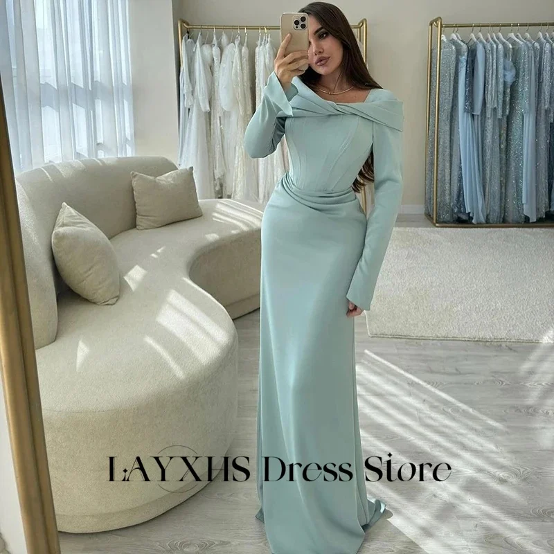 LAYXHS Elegant O-Neck Evening Dresses Long Sleeve Mermaid Floor-Length Formal Prom Dresses Customized فستان سهرة نسائي
LAYXHS Elegant O-Neck Evening Dresses Long Sleeve Mermaid Floor-Length Formal Prom Dresses Customized فستان سهرة نسائي