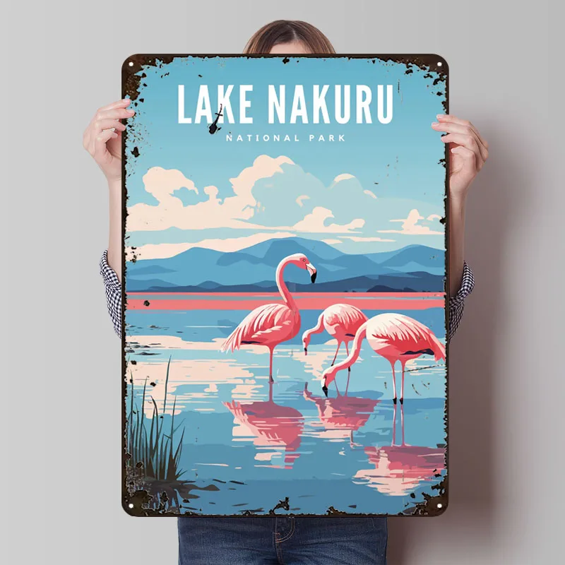 Lake Nakuru National Park Metal Poster Vintage Decoration Living Room Custom Made Metal Tin Signs for Home Wall Art Decoration 
Lake Nakuru National Park Metal Poster Vintage Decoration Living Room Custom Made Metal Tin Signs for Home Wall Art Decoration
