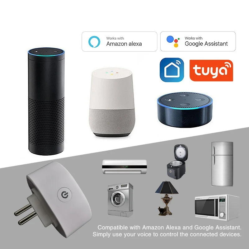 Tuya 16A Israel Smart WiFi Power Plug - Wireless Socket Outlet Compatible with Alexa Google Home Tuya SmartLife App
Tuya 16A Israel Smart WiFi Power Plug - Wireless Socket Outlet Compatible with Alexa Google Home Tuya SmartLife App