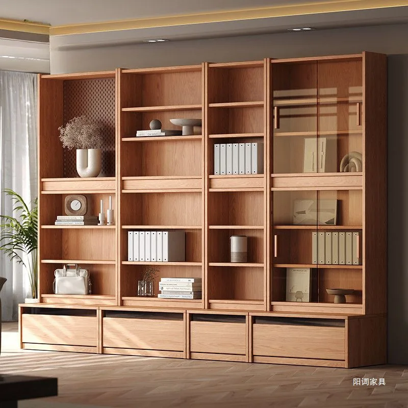 Solid Wood Oak Card Seat Bookcase Glass Locker Combination Floor To Top Office Study Bookshelf
Solid Wood Oak Card Seat Bookcase Glass Locker Combination Floor To Top Office Study Bookshelf