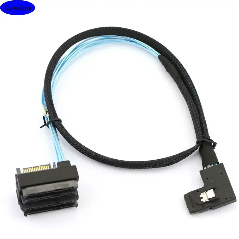 MINI SAS SFF-8087 правый на 4-портовый серверный соединительный кабель SAS SFF-8482
MINI SAS SFF-8087 правый на 4-портовый серверный соединительный кабель SAS SFF-8482