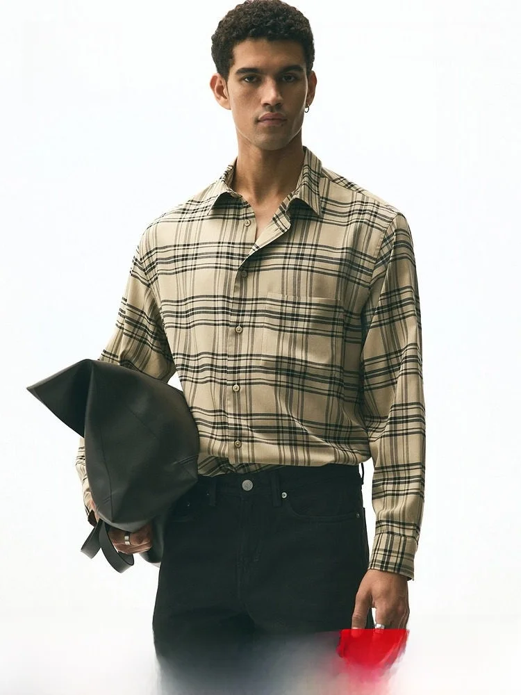 H&M Men's Casual Fashion Shirt Simple Elegance Commute Spring Long Sleeve Loose Fit Regular Length Open Cardigan Style
H&M Men's Casual Fashion Shirt Simple Elegance Commute Spring Long Sleeve Loose Fit Regular Length Open Cardigan Style