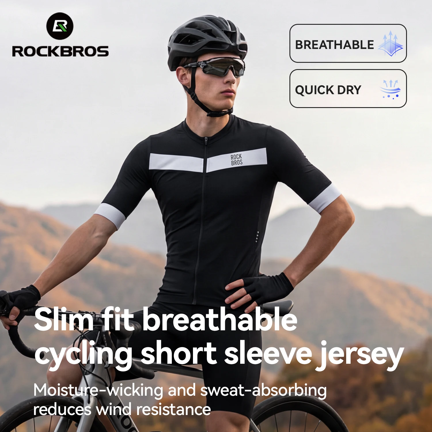 ROCKBROS Summer Cycling Short Sleeve Jersey Lightweight Breathable Jersey High Elastic Quick Dry Top Shirt Men Cycling Clothing
ROCKBROS Summer Cycling Short Sleeve Jersey Lightweight Breathable Jersey High Elastic Quick Dry Top Shirt Men Cycling Clothing