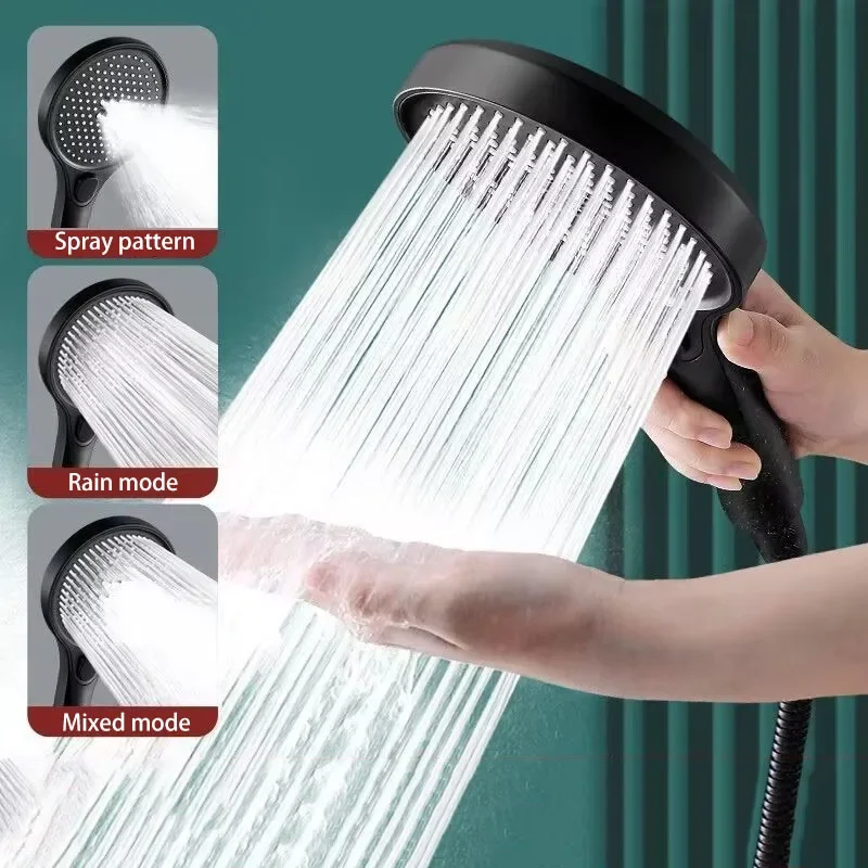 3 Modes Shower Head for Bathroom Accessories - Large Panel Knobs, Portable Fixture, Home Shower Parts Paper towels holder Shelf
3 Modes Shower Head for Bathroom Accessories - Large Panel Knobs, Portable Fixture, Home Shower Parts Paper towels holder Shelf