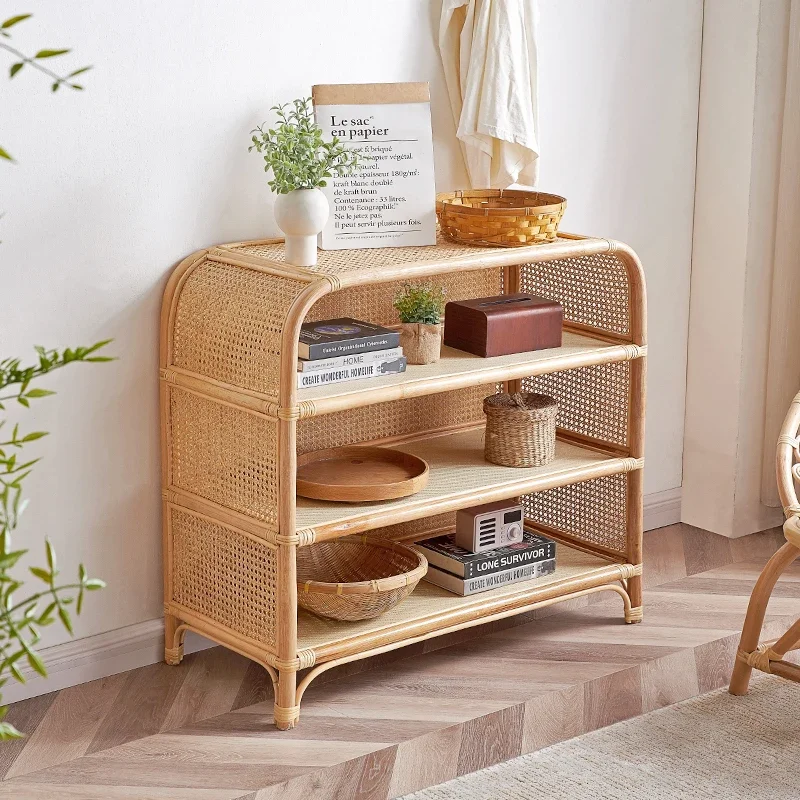 Rattan Three-Layer Shelf Bookshelf Ins Floor Simple Shoe Rack Easy to Move Japanese Style Storage Shelf
Rattan Three-Layer Shelf Bookshelf Ins Floor Simple Shoe Rack Easy to Move Japanese Style Storage Shelf
