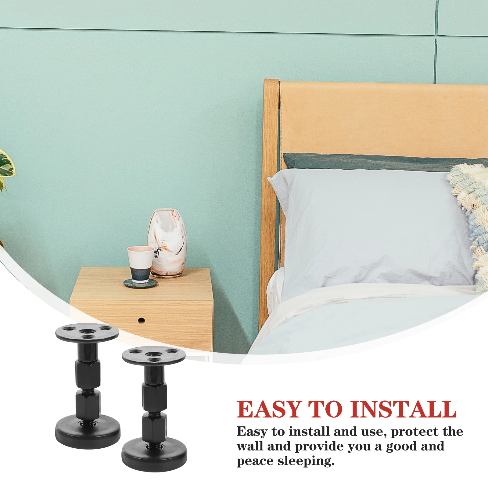 1 Pair Durable Metal Bed Headboard Stopper Wall Protecting Bed Frame Stabilizer Adjustable Threaded Furniture Support
1 Pair Durable Metal Bed Headboard Stopper Wall Protecting Bed Frame Stabilizer Adjustable Threaded Furniture Support