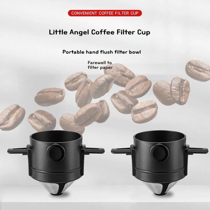 Stainless Steel Coffee Filter with Hanging Ears, No Filter Paper, Double Layer Foldable Screen, Filter Equipment
Stainless Steel Coffee Filter with Hanging Ears, No Filter Paper, Double Layer Foldable Screen, Filter Equipment