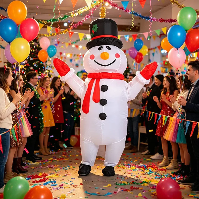 Christmas Cute Snowman Inflatable Costume Suitable for Events, Festivals, Outdoor Parties, Cosplay, Waterproof and Durable, Equipped with a Blower
Christmas Cute Snowman Inflatable Costume Suitable for Events, Festivals, Outdoor Parties, Cosplay, Waterproof and Durable, Equipped with a Blower