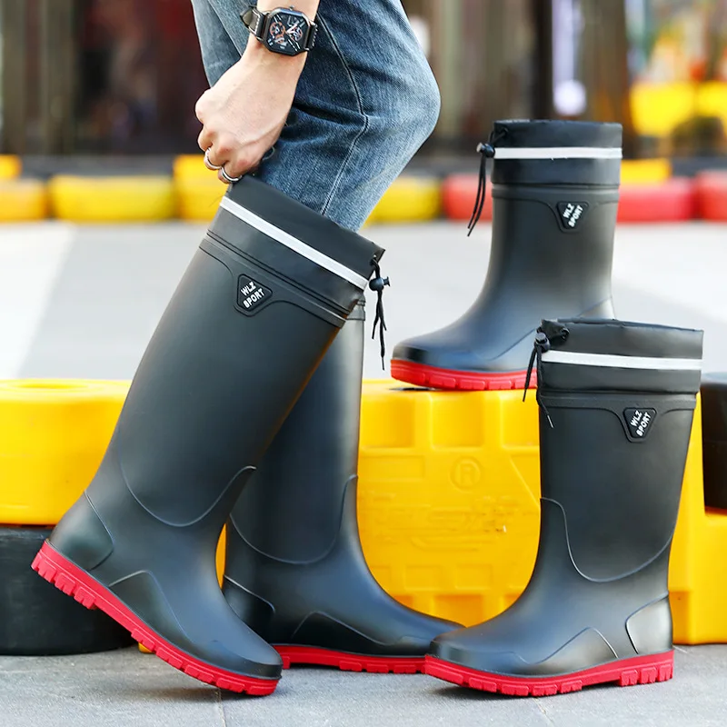 Men's Rain Boots Waterproof Rubber Shoes Drawstring Outdoor Water Shoes Night Reflective Work Fishing Shoes Non-Slip Warm Boots
Men's Rain Boots Waterproof Rubber Shoes Drawstring Outdoor Water Shoes Night Reflective Work Fishing Shoes Non-Slip Warm Boots