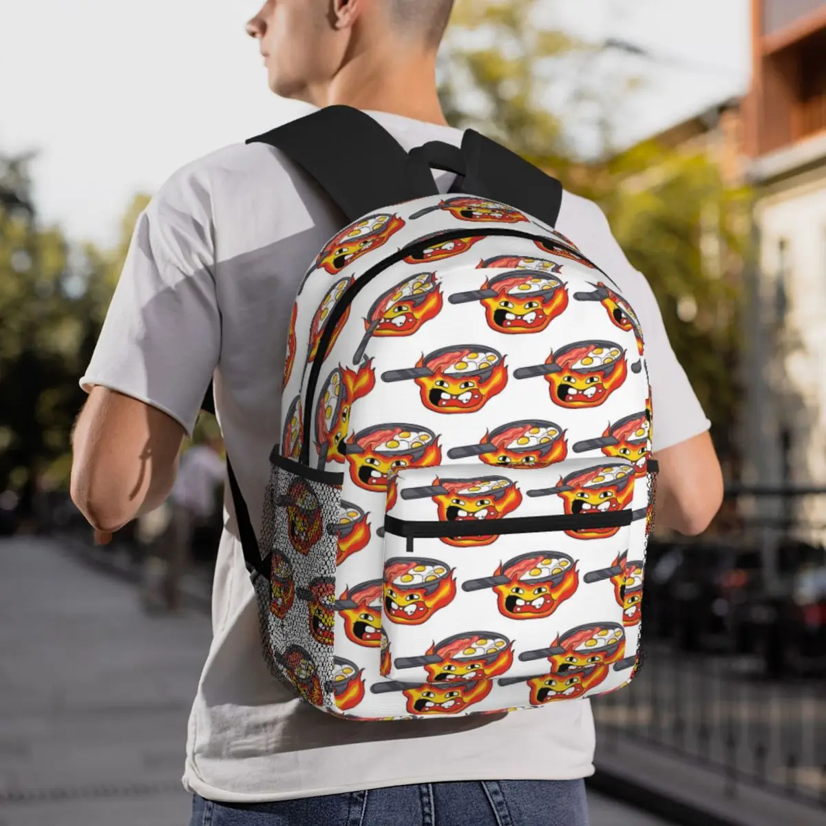 Calcifer May All Your Bacon Burn Backpack Daypack Large Capacity Children BookBag School Bag Shoulder Bags for Men Women
Calcifer May All Your Bacon Burn Backpack Daypack Large Capacity Children BookBag School Bag Shoulder Bags for Men Women