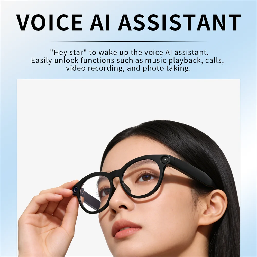 Intelligent Shooting Glasses Man 800W Camera Real-time Translation Support Live Streaming Noise Reduction Smart Glasses Lady
Intelligent Shooting Glasses Man 800W Camera Real-time Translation Support Live Streaming Noise Reduction Smart Glasses Lady