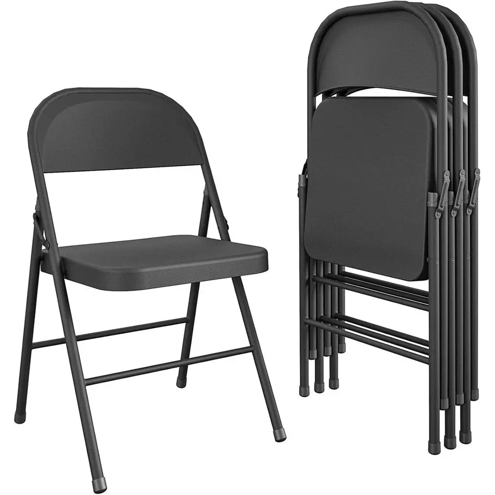Full-Size Double Braced Black Metal Folding Chair Set of 4
Full-Size Double Braced Black Metal Folding Chair Set of 4