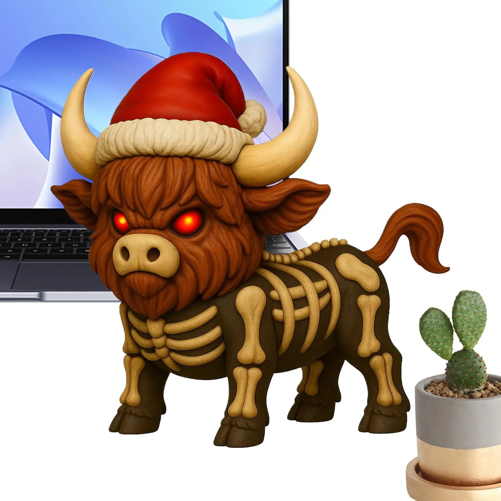 Cow Figurine Highland Cow Decorations Resin Skeleton Cattle With Angry Face Wear Santa Hat Christmas Themed Figurines For Indoor
Cow Figurine Highland Cow Decorations Resin Skeleton Cattle With Angry Face Wear Santa Hat Christmas Themed Figurines For Indoor