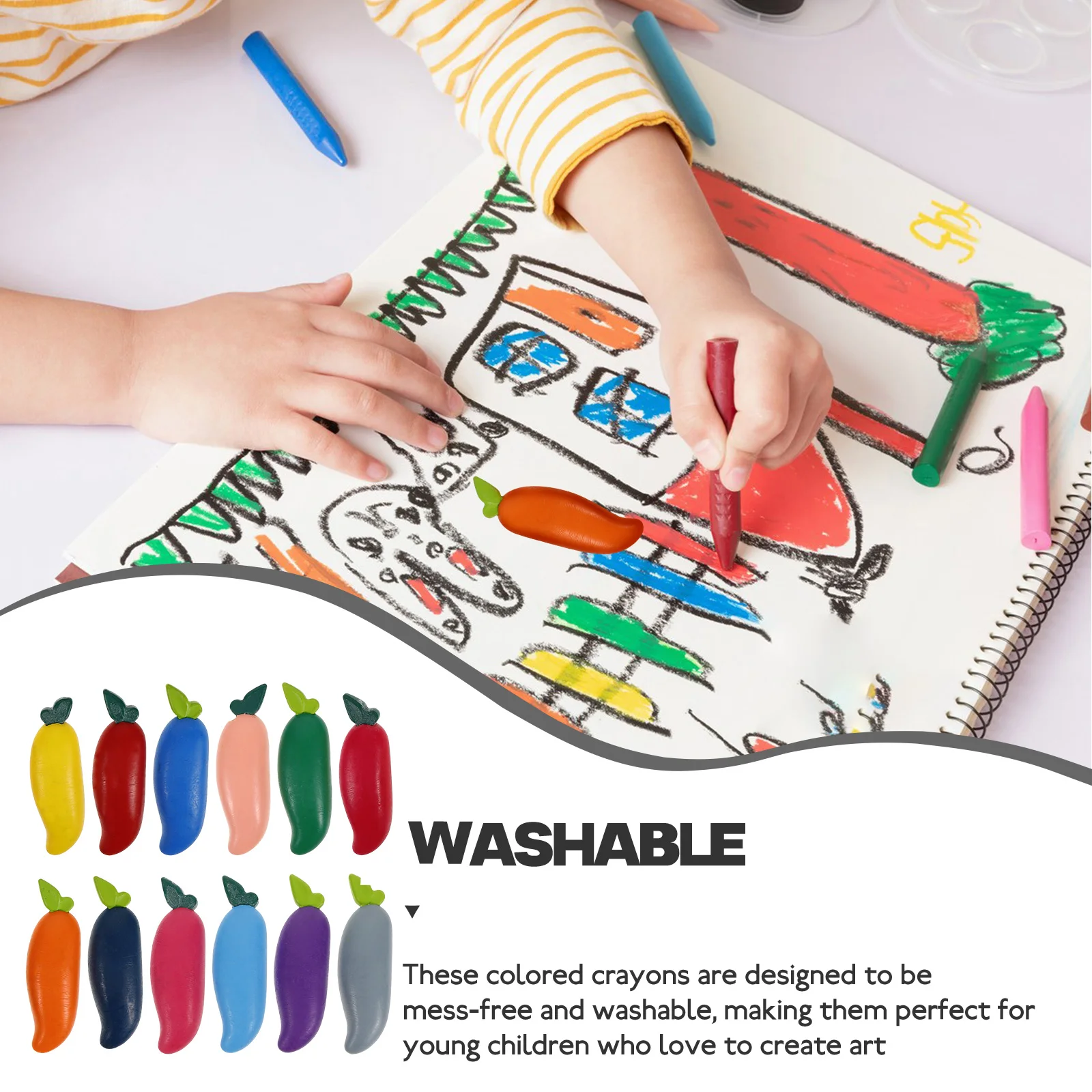 12 Pcs Washable Crayons for Toddlers Kids Painting Mini Small Colored Portable Mango Fruit Shaped Wax Marker Pencil Set
12 Pcs Washable Crayons for Toddlers Kids Painting Mini Small Colored Portable Mango Fruit Shaped Wax Marker Pencil Set