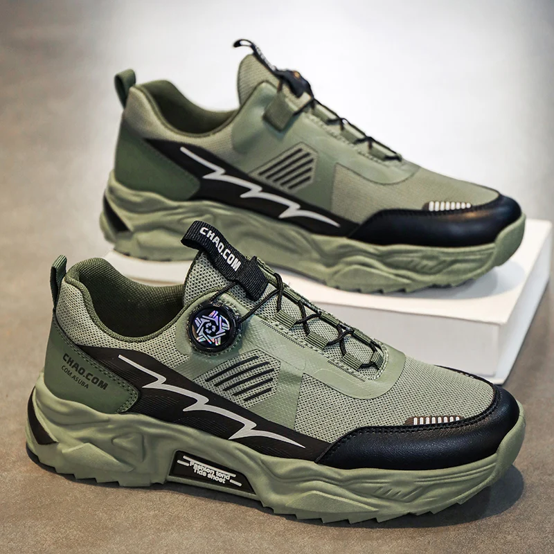 Men's Breathable Running Shoes Summer Sport Mesh up Sneakers Anti-slip Wear-resistant Work Dad Shoes with Rotating Button
Men's Breathable Running Shoes Summer Sport Mesh up Sneakers Anti-slip Wear-resistant Work Dad Shoes with Rotating Button