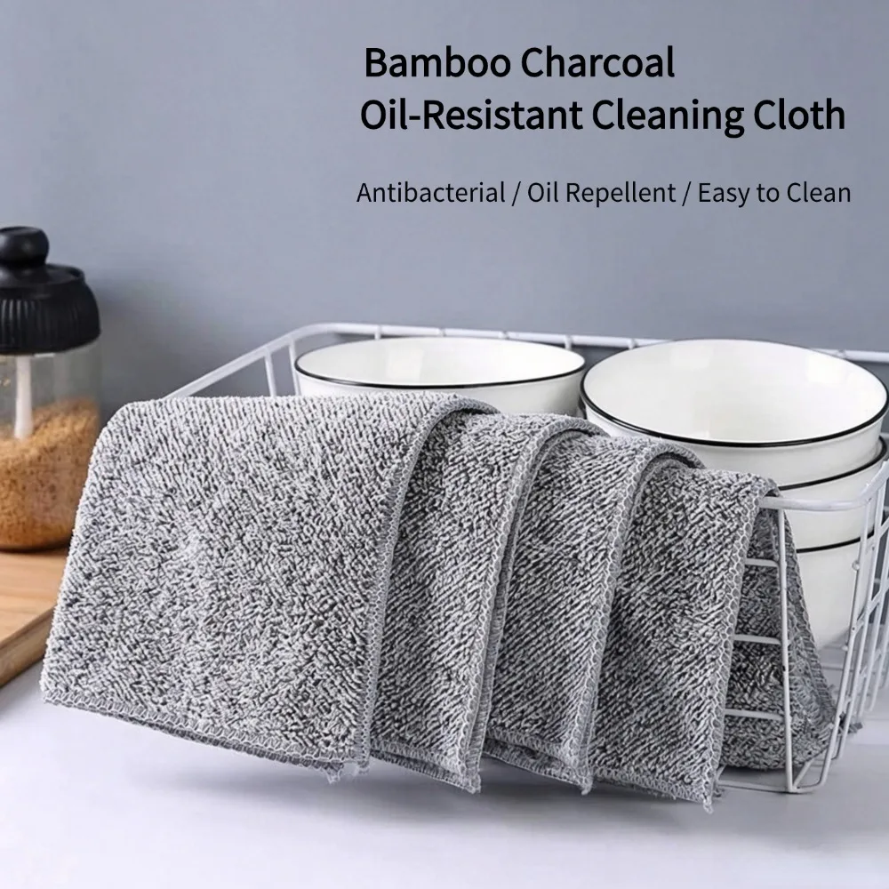 New Bamboo Charfiber Kitchen Cleaning Cloth Oil-Resistant Dish Towel Super Absorbent Lint-Free Wiping Rags for Home Kitchen Use
New Bamboo Charfiber Kitchen Cleaning Cloth Oil-Resistant Dish Towel Super Absorbent Lint-Free Wiping Rags for Home Kitchen Use