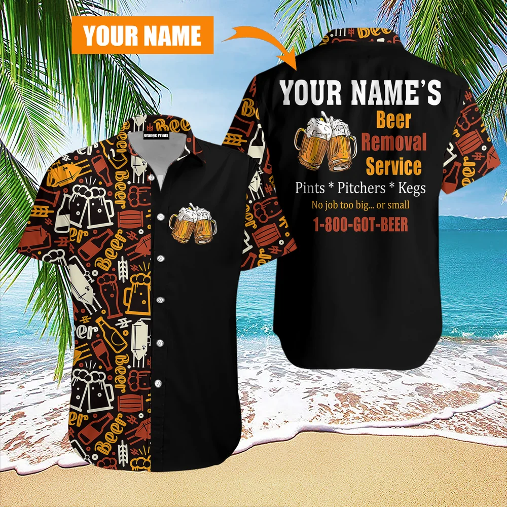 New Hawaiian Shirts Beer Removal Service Custom Name Cuban Collar Top Short Sleeve Patchwork for Men Vintage Plus Size
New Hawaiian Shirts Beer Removal Service Custom Name Cuban Collar Top Short Sleeve Patchwork for Men Vintage Plus Size