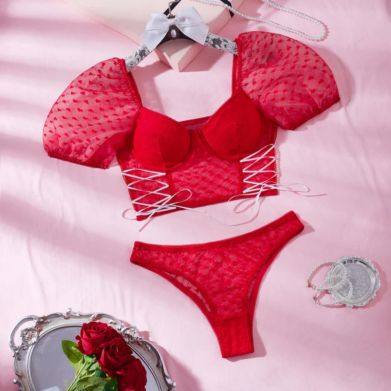 New Red Valentine's Day Lingerie for Women, Heart-Shaped Mesh See-Through Gathered Waist, Beautiful Back, Pure Desire Sexy Linge
New Red Valentine's Day Lingerie for Women, Heart-Shaped Mesh See-Through Gathered Waist, Beautiful Back, Pure Desire Sexy Linge
