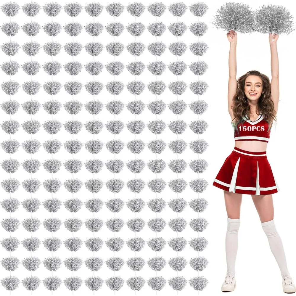 Pom Poms Bulk Metallic Foil Cheerleader Pom Poms with Baton Handle Plastic Cheer Pompom Cheering Hand Flowers for Game Sports
Pom Poms Bulk Metallic Foil Cheerleader Pom Poms with Baton Handle Plastic Cheer Pompom Cheering Hand Flowers for Game Sports