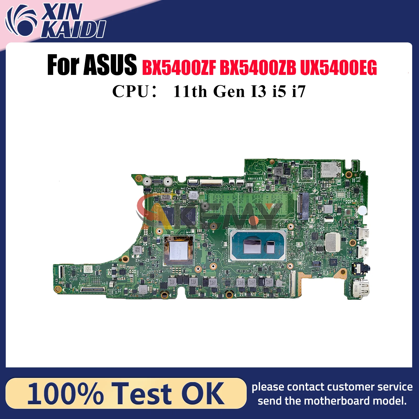 UX5400EG Laptop Motherboard For ASUS BX5400ZF UX5400 P5400ZB RX5400ZF RX5400ZB RX5400ZF BX5400ZB Mainboard W/ 11th Gen I3 i5 i7
UX5400EG Laptop Motherboard For ASUS BX5400ZF UX5400 P5400ZB RX5400ZF RX5400ZB RX5400ZF BX5400ZB Mainboard W/ 11th Gen I3 i5 i7