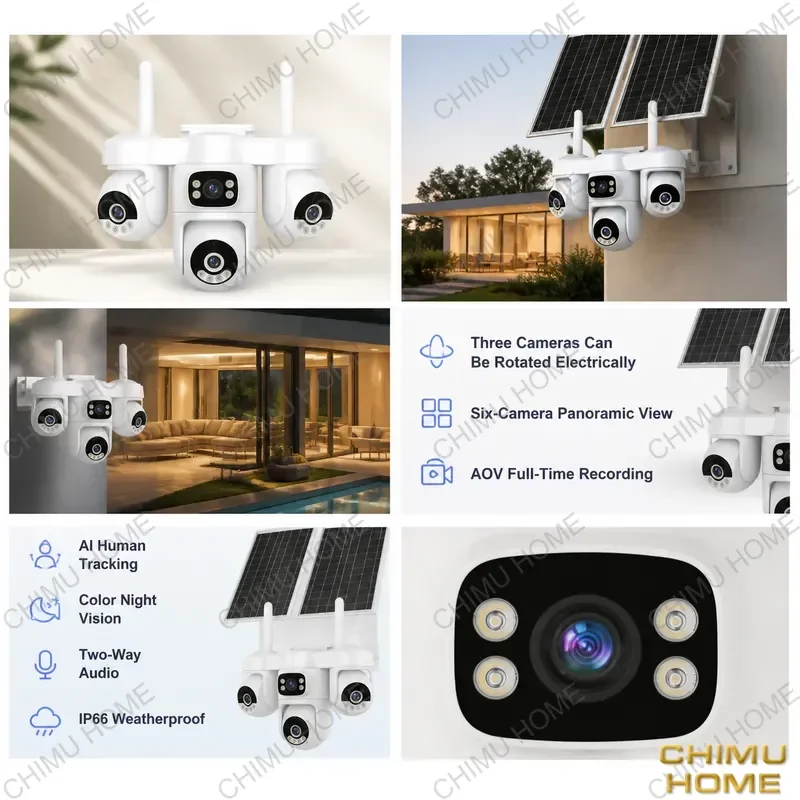 【CHIMU HOME】 4 Lens 360 Panoramic HD Wireless Outdoor Waterproof CCTV for Garden Orchard Fish Pond
【CHIMU HOME】 4 Lens 360 Panoramic HD Wireless Outdoor Waterproof CCTV for Garden Orchard Fish Pond
