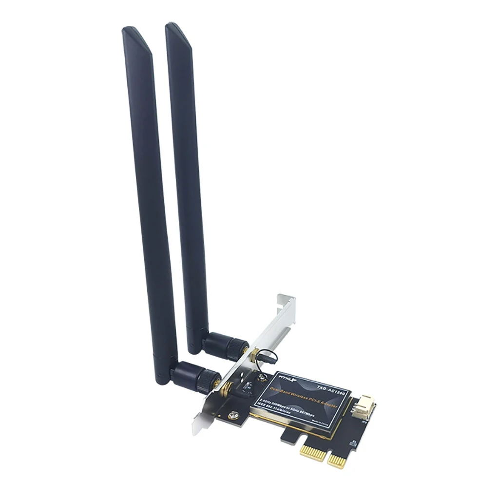 AC1200 2,4G/5G двухдиапазонный гигабитный PCI-E адаптер для рабочего стола Встроенная беспроводная сетевая карта приемник Wi-Fi BT4.1 с антенной 8 дБ/10 дБ
AC1200 2,4G/5G двухдиапазонный гигабитный PCI-E адаптер для рабочего стола Встроенная беспроводная сетевая карта приемник Wi-Fi BT4.1 с антенной 8 дБ/10 дБ