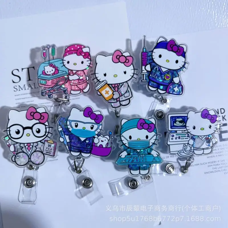 Anime Sanrio Hello Kitty Badge Reel Clip Kuromi My Melody Acrylic Stretchable Hanging Rope Card Sleeve Nurse Doctor Accessories
Anime Sanrio Hello Kitty Badge Reel Clip Kuromi My Melody Acrylic Stretchable Hanging Rope Card Sleeve Nurse Doctor Accessories