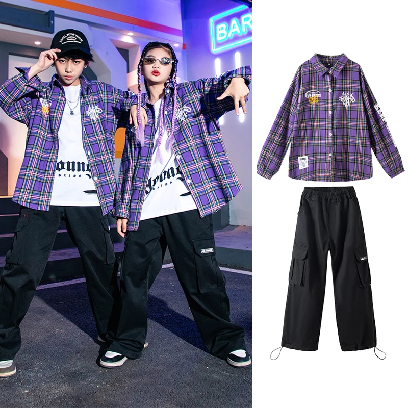 Jazz Dance Costume Purple Shirt Jogger Pants For Girls Boys Hip Hop Dance Clothes For Kids Performance Street Dancewear SL8063
Jazz Dance Costume Purple Shirt Jogger Pants For Girls Boys Hip Hop Dance Clothes For Kids Performance Street Dancewear SL8063
