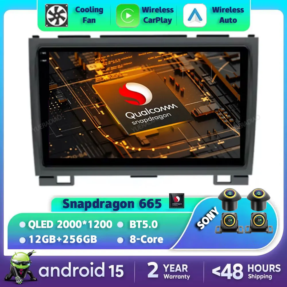 Автомобильный радиоприемник Android 15 для Haval Hover Great Wall H5 H3 2011-2016 Мультимедийный видеоплеер Qualcomm Головное устройство 4G WIFI 2DIN QLED
Автомобильный радиоприемник Android 15 для Haval Hover Great Wall H5 H3 2011-2016 Мультимедийный видеоплеер Qualcomm Головное устройство 4G WIFI 2DIN QLED
