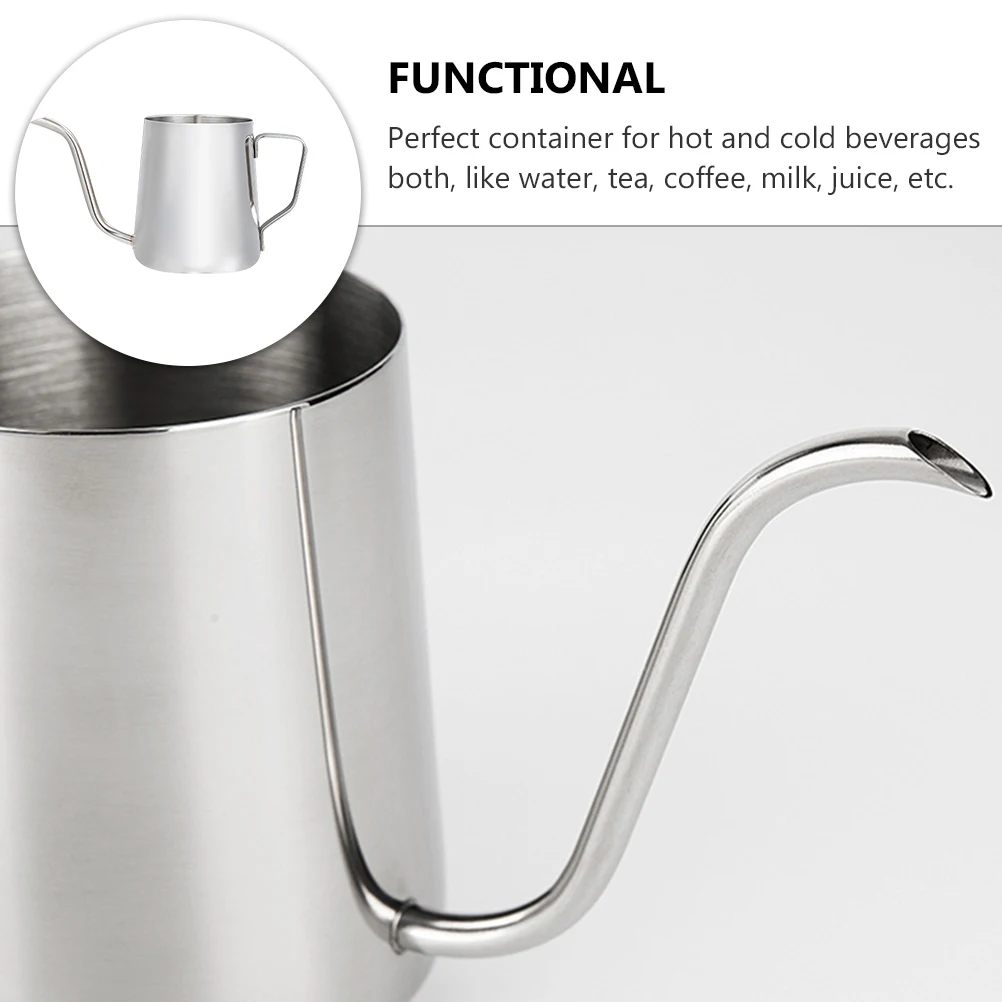 Maker Pot Stainless Steel Gooseneck Long Mouth Coffee Kettle Heat Resistant Coffee Container for Home Office
Maker Pot Stainless Steel Gooseneck Long Mouth Coffee Kettle Heat Resistant Coffee Container for Home Office