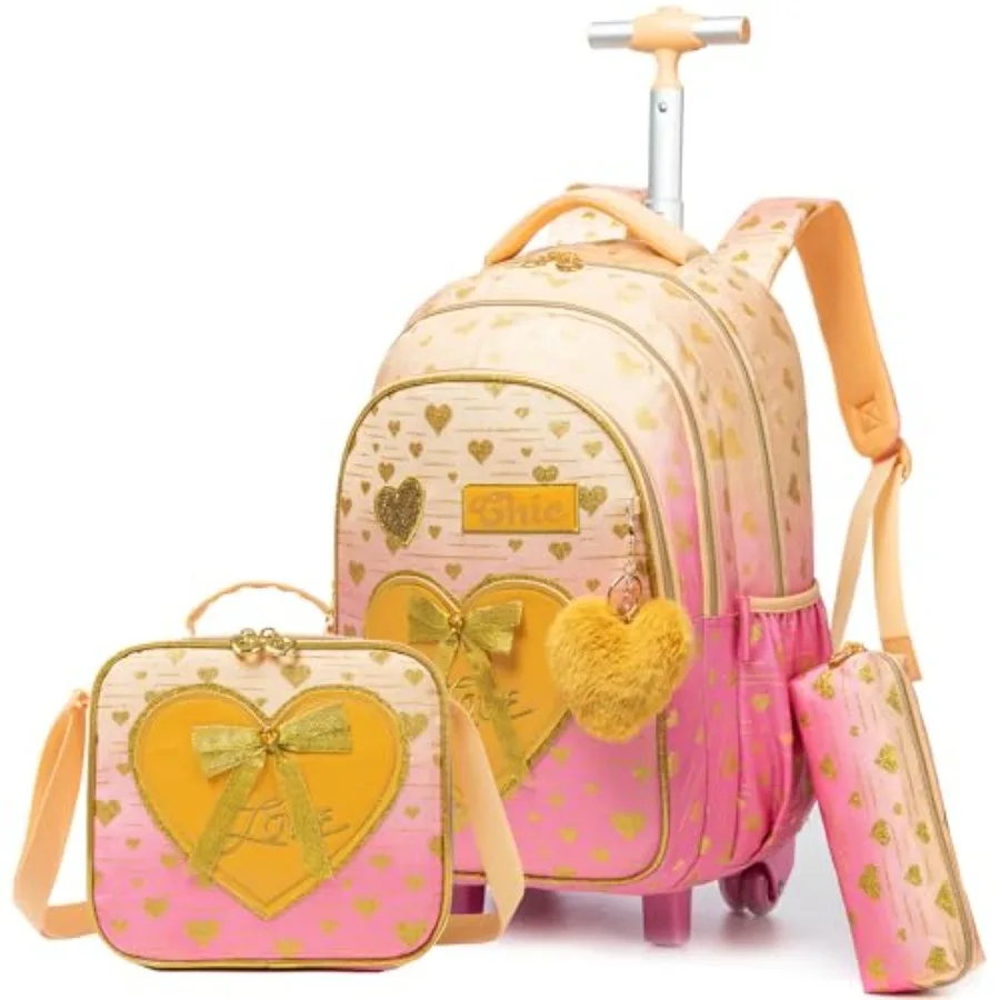 Backpack with Wheels for Travel Roller Wheeled Bookbag Rolling Backpack for Girls School Elementary Student Schoolbag Backpack
Backpack with Wheels for Travel Roller Wheeled Bookbag Rolling Backpack for Girls School Elementary Student Schoolbag Backpack