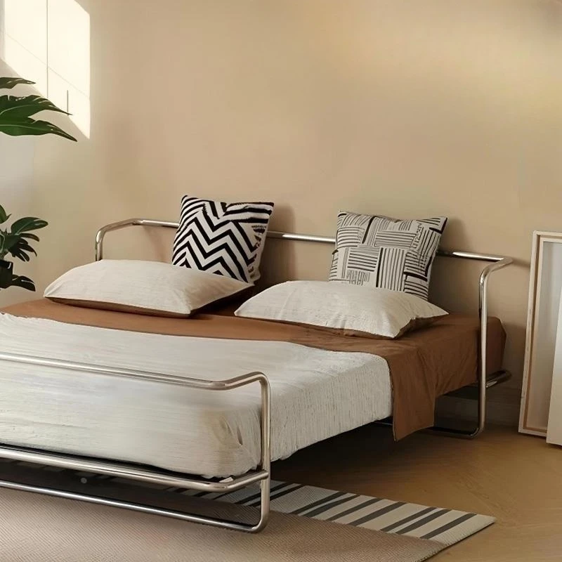 Medieval Bauhaus thickened stainless steel double bed retro premium 1.5 meters wrought iron metal industrial wind steel
Medieval Bauhaus thickened stainless steel double bed retro premium 1.5 meters wrought iron metal industrial wind steel