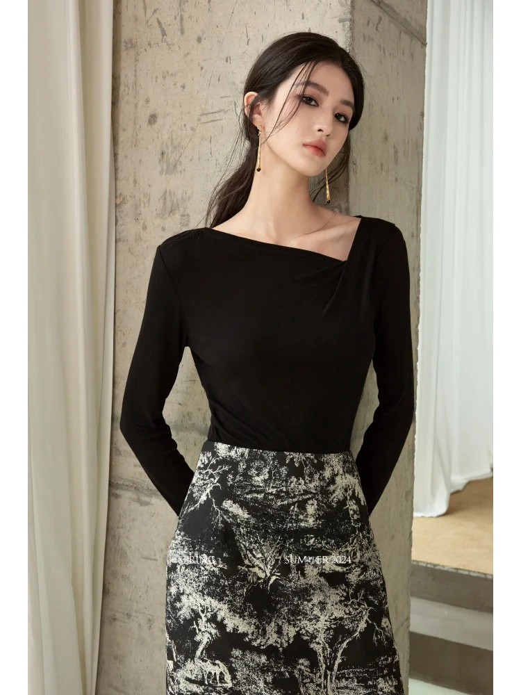 WANGXO High Densi Strong Twist Wool Knitted Long Sve Base irt Skin-friendly Naked Feel Asymmetrical oulder Ne...
WANGXO High Densi Strong Twist Wool Knitted Long Sve Base irt Skin-friendly Naked Feel Asymmetrical oulder Ne...