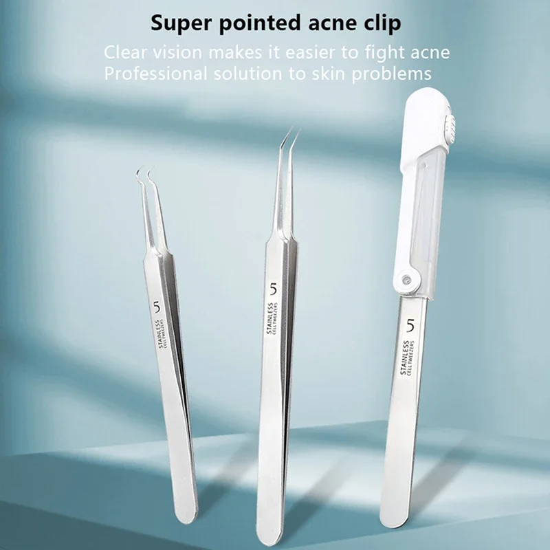 1PC Led Acne Needle Tweezers Blackhead Blemish Pimples Removal Pointed Bend Gib Head Face Care Tools Comedone Acne Extractor
1PC Led Acne Needle Tweezers Blackhead Blemish Pimples Removal Pointed Bend Gib Head Face Care Tools Comedone Acne Extractor