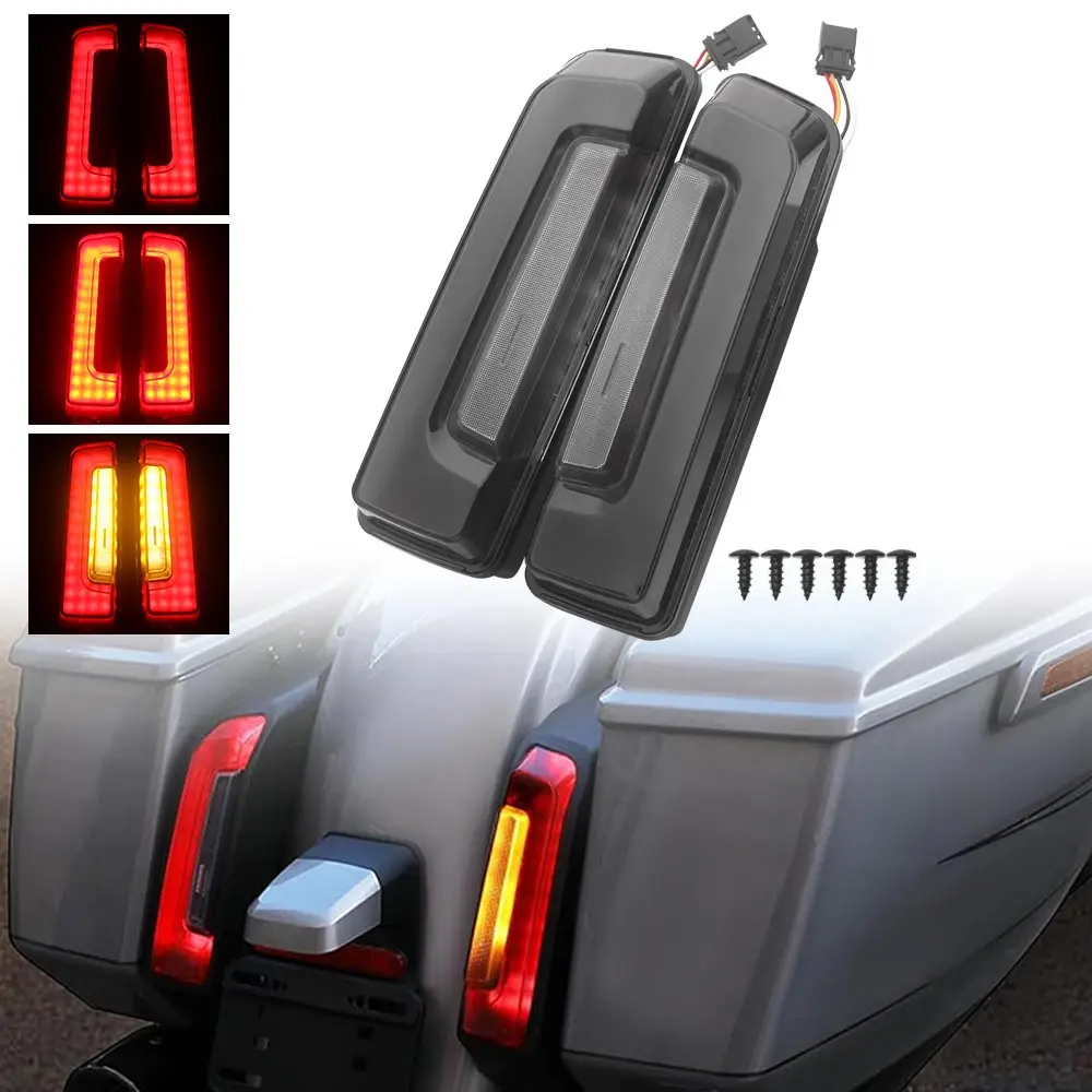 LED Saddlebag Tail Lights Black 1Pair Accessories Fits For Harley Touring Street Glide CVO/SE FLHXSE 2023 2024 2025 2026
LED Saddlebag Tail Lights Black 1Pair Accessories Fits For Harley Touring Street Glide CVO/SE FLHXSE 2023 2024 2025 2026