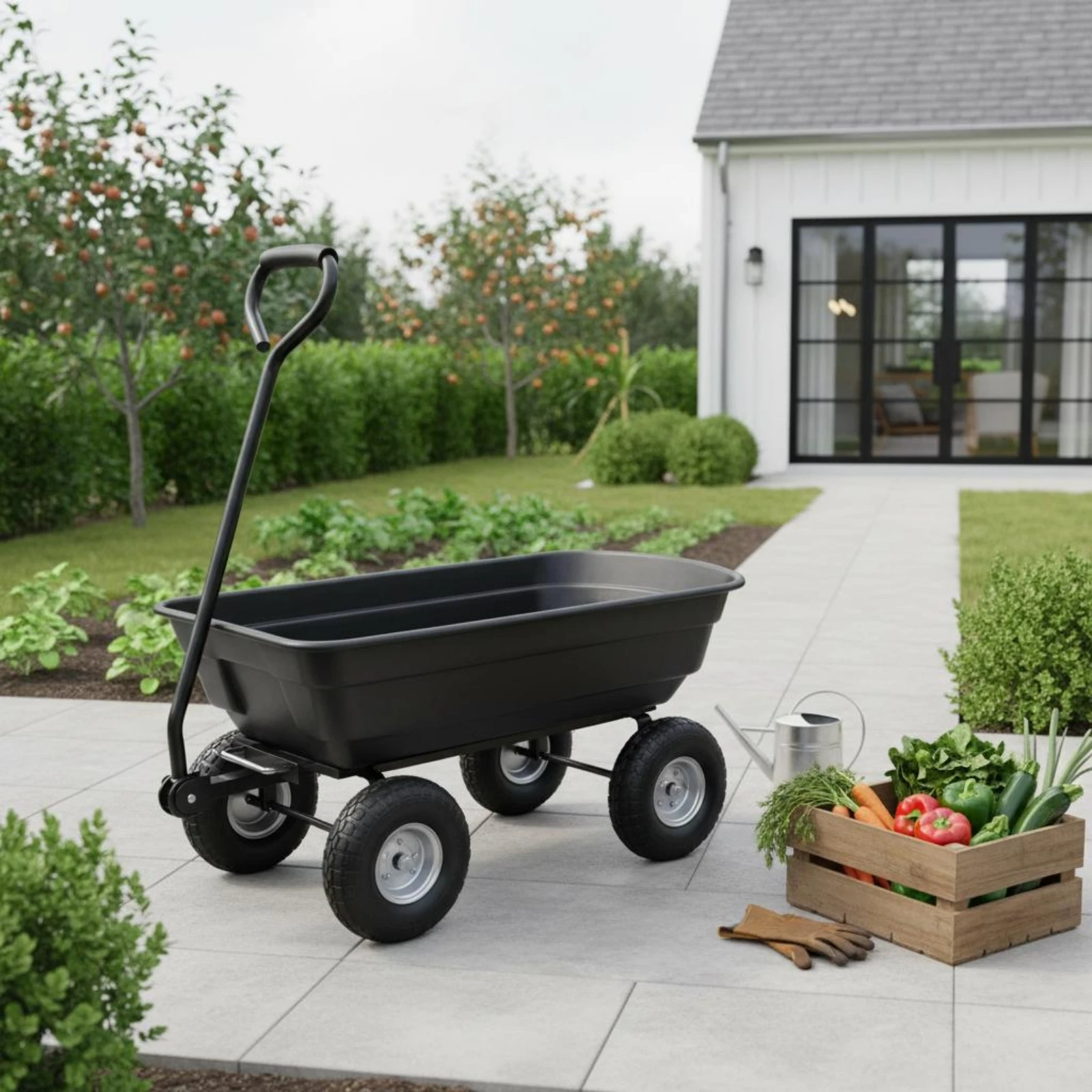 Garden Dump Wagon Metal Frame 4-Wheel Utility Wagon Utility Wagon All-Terrain Heavy-Duty Wagon Easy Maneuverability
Garden Dump Wagon Metal Frame 4-Wheel Utility Wagon Utility Wagon All-Terrain Heavy-Duty Wagon Easy Maneuverability
