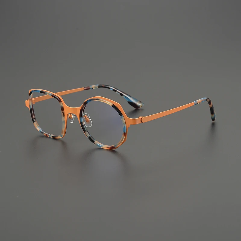 Designer's artistic and fashionable handcrafted glasses frame, round, ultra-light, retro, casual square frame optical glasses
Designer's artistic and fashionable handcrafted glasses frame, round, ultra-light, retro, casual square frame optical glasses
